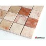 5x5 Kırmızı Damarlı Krem Renkli Mermer Tezgah Arası -DT1413